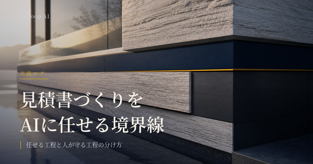 見積書はAIに任せられるか｜人が残すべき工程の切り分けの見出し画像