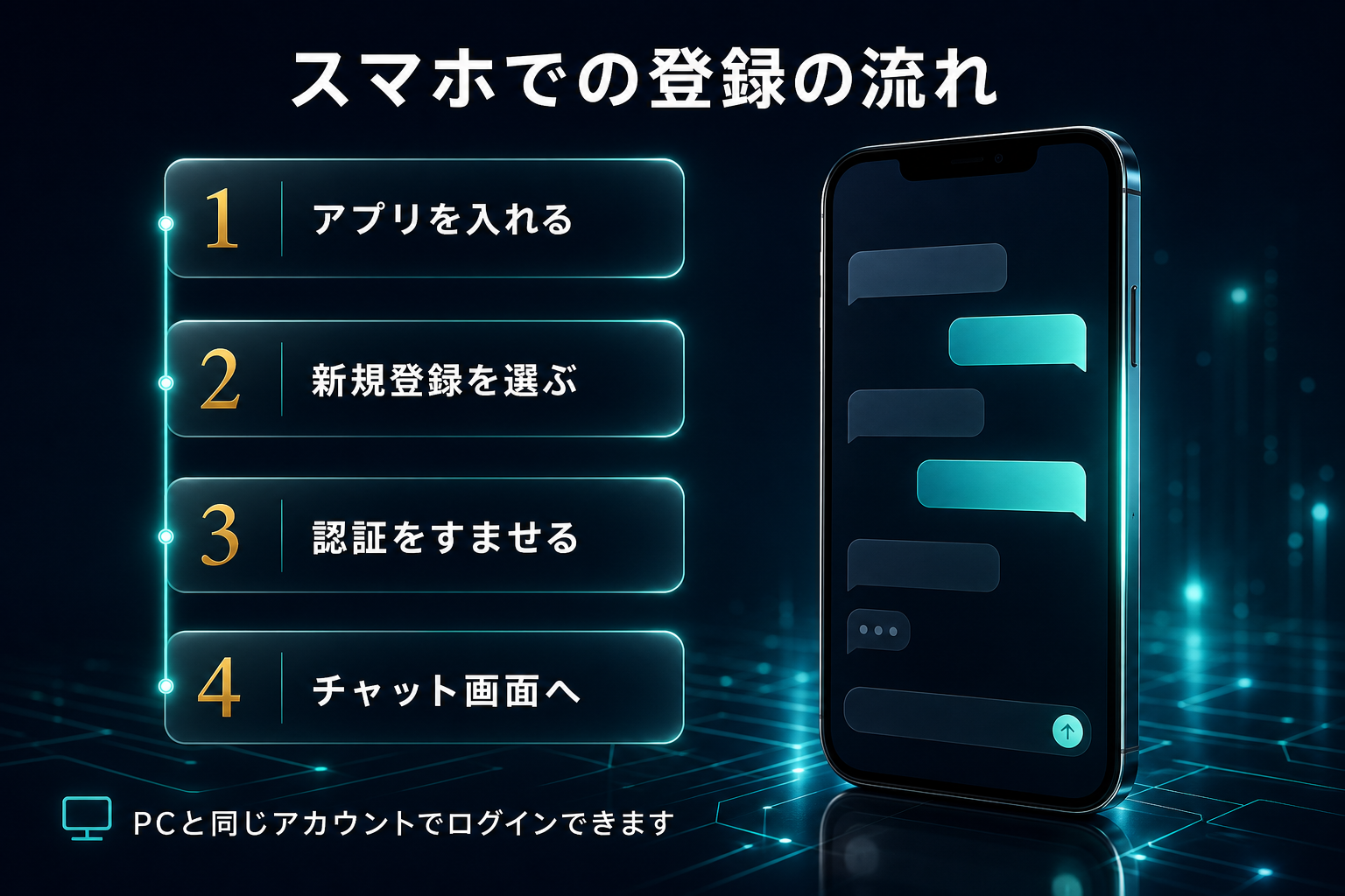 スマホアプリでChatGPTのアカウントを作る5ステップの流れ