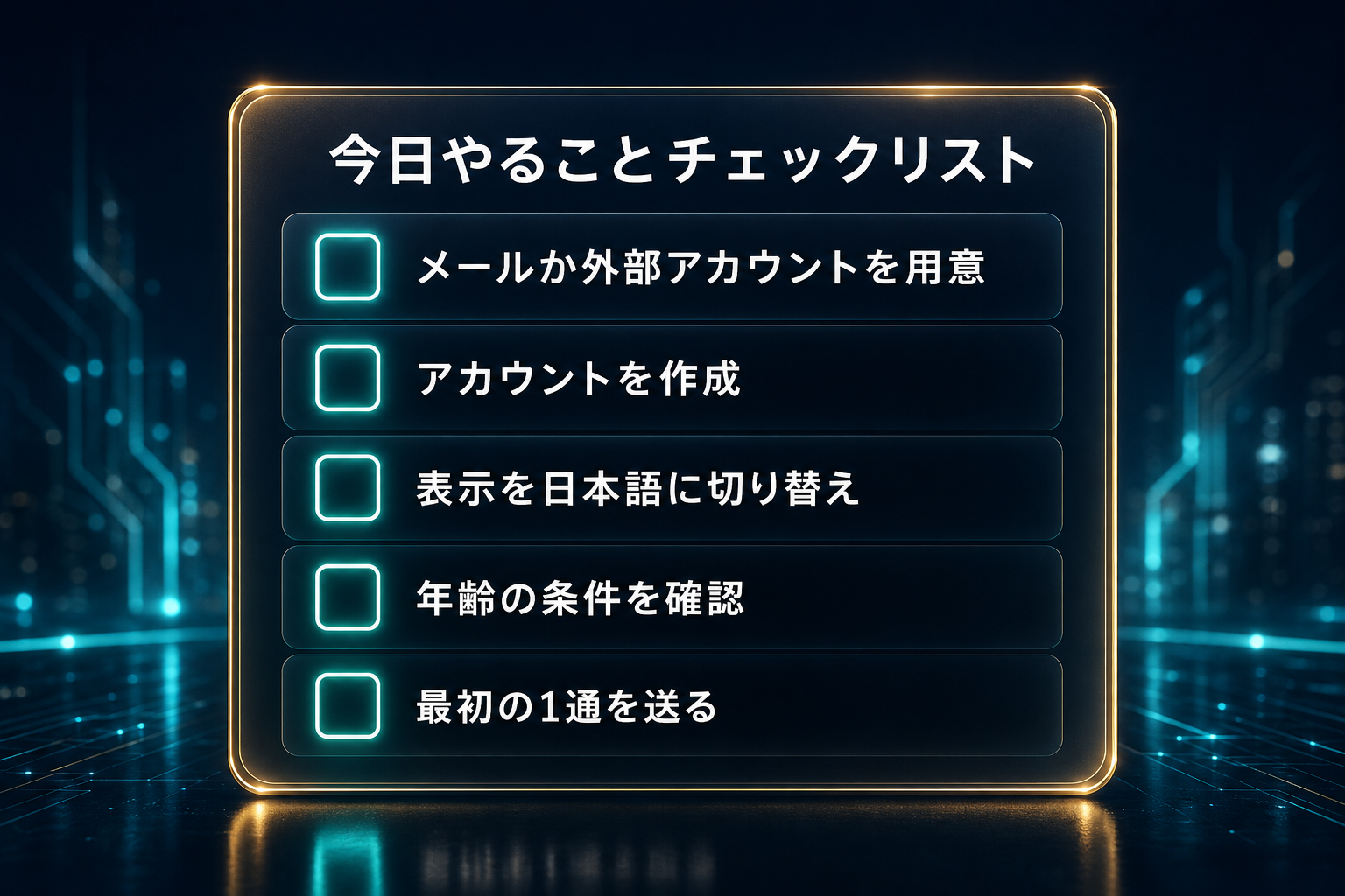 ChatGPTの始め方 今日やることチェックリスト